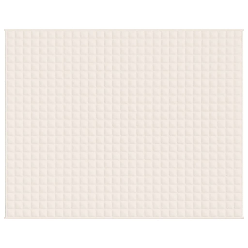 vidaXL Couverture lestée Crème clair 235x290 cm 11 kg Tissu
