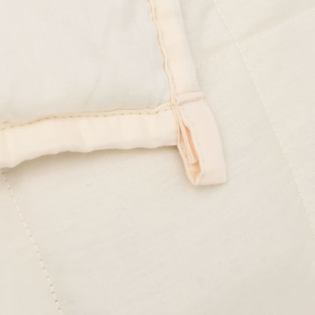vidaXL Couverture lestée Crème clair 235x290 cm 11 kg Tissu