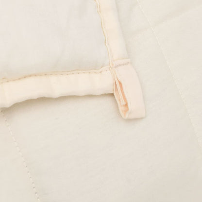 vidaXL Couverture lestée Crème clair 235x290 cm 11 kg Tissu