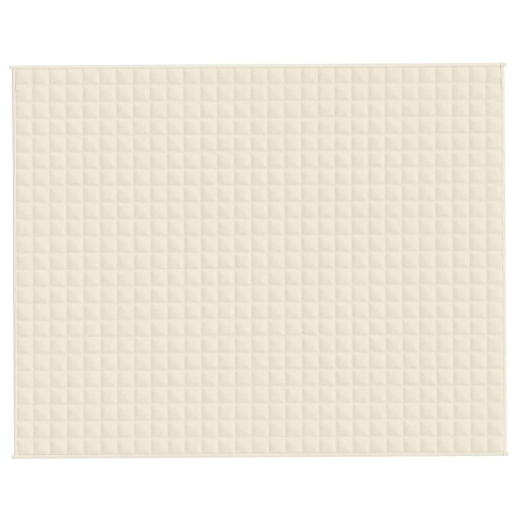 vidaXL Couverture lestée Crème clair 235x290 cm 11 kg Tissu