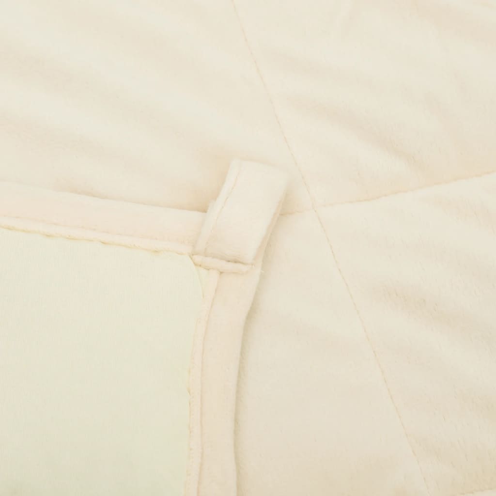 vidaXL Couverture lestée Crème clair 235x290 cm 11 kg Tissu