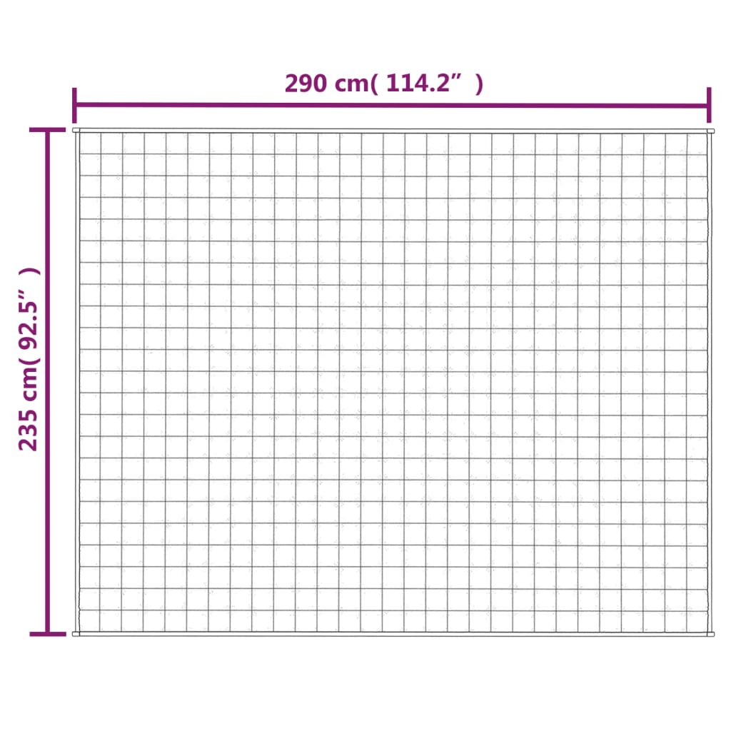 vidaXL Couverture lestée Crème clair 235x290 cm 11 kg Tissu