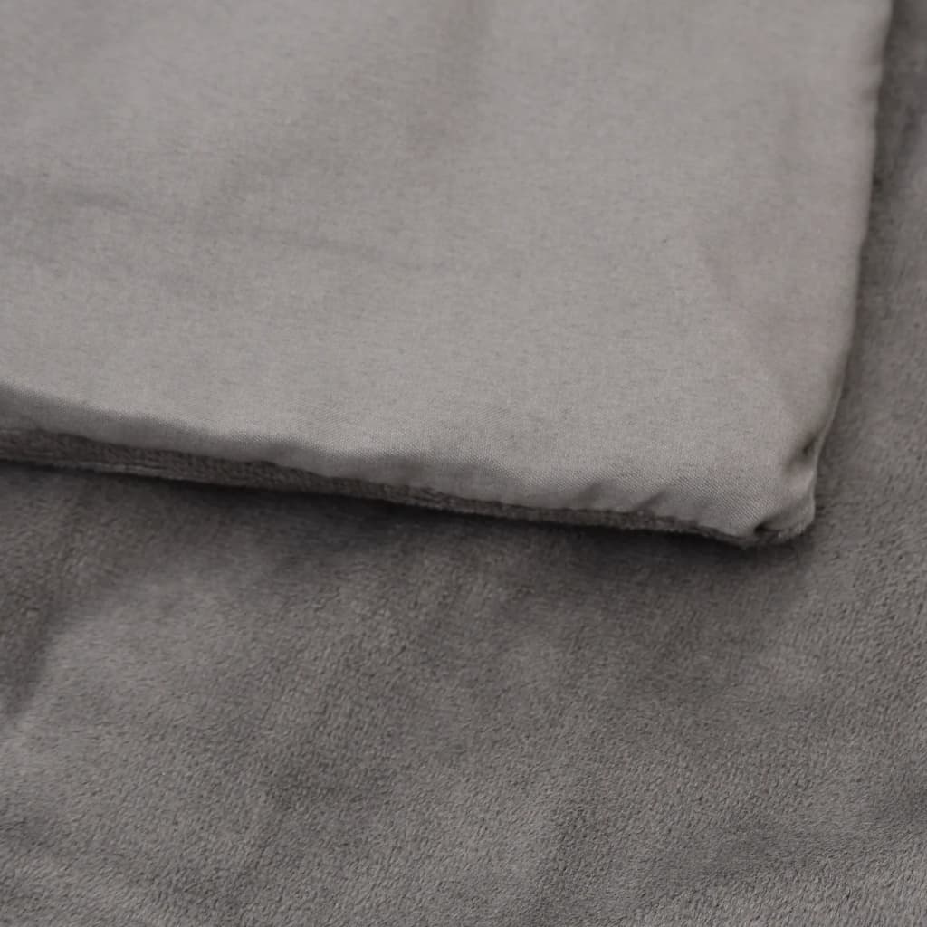 vidaXL Couverture lestée avec housse Gris 200x200 cm 13 kg Tissu