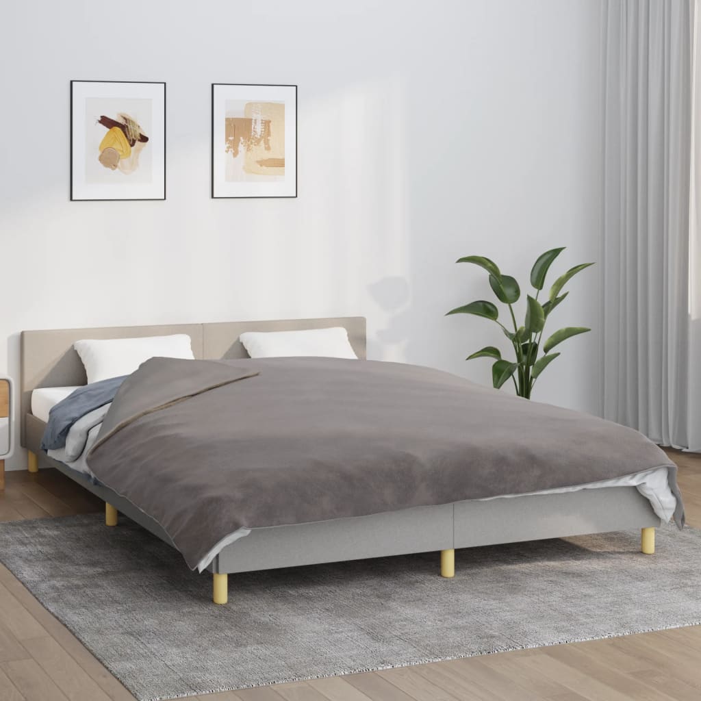 vidaXL Couverture lestée avec housse Gris 200x200 cm 13 kg Tissu