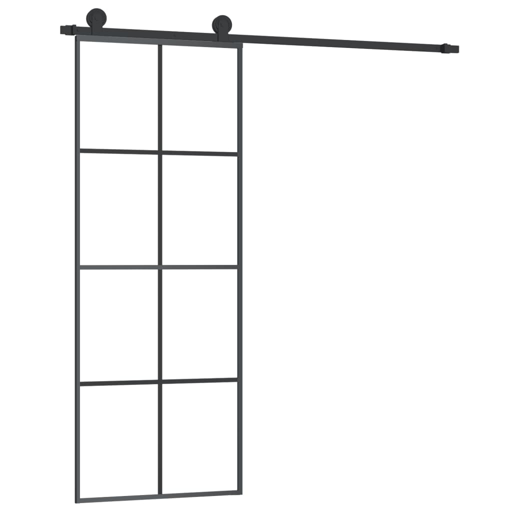 vidaXL Porte coulissante avec kit de quincaillerie 76x205 cm Verre ESG