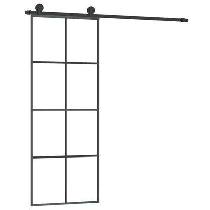 vidaXL Porte coulissante avec kit de quincaillerie 76x205 cm Verre ESG