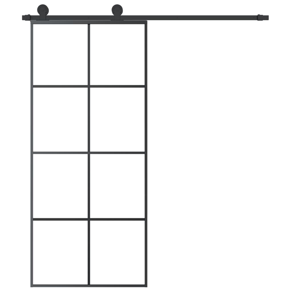 vidaXL Porte coulissante avec kit de quincaillerie 90x205 cm Verre ESG