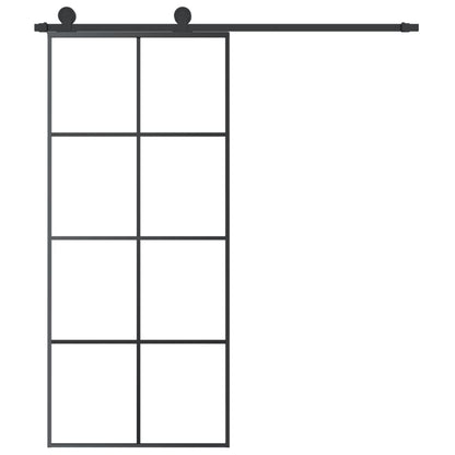 vidaXL Porte coulissante avec kit de quincaillerie 90x205 cm Verre ESG