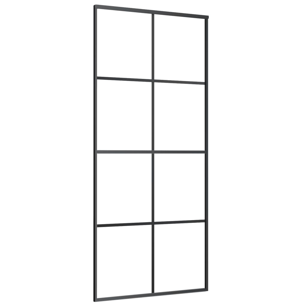 vidaXL Porte coulissante avec kit de quincaillerie 90x205 cm Verre ESG