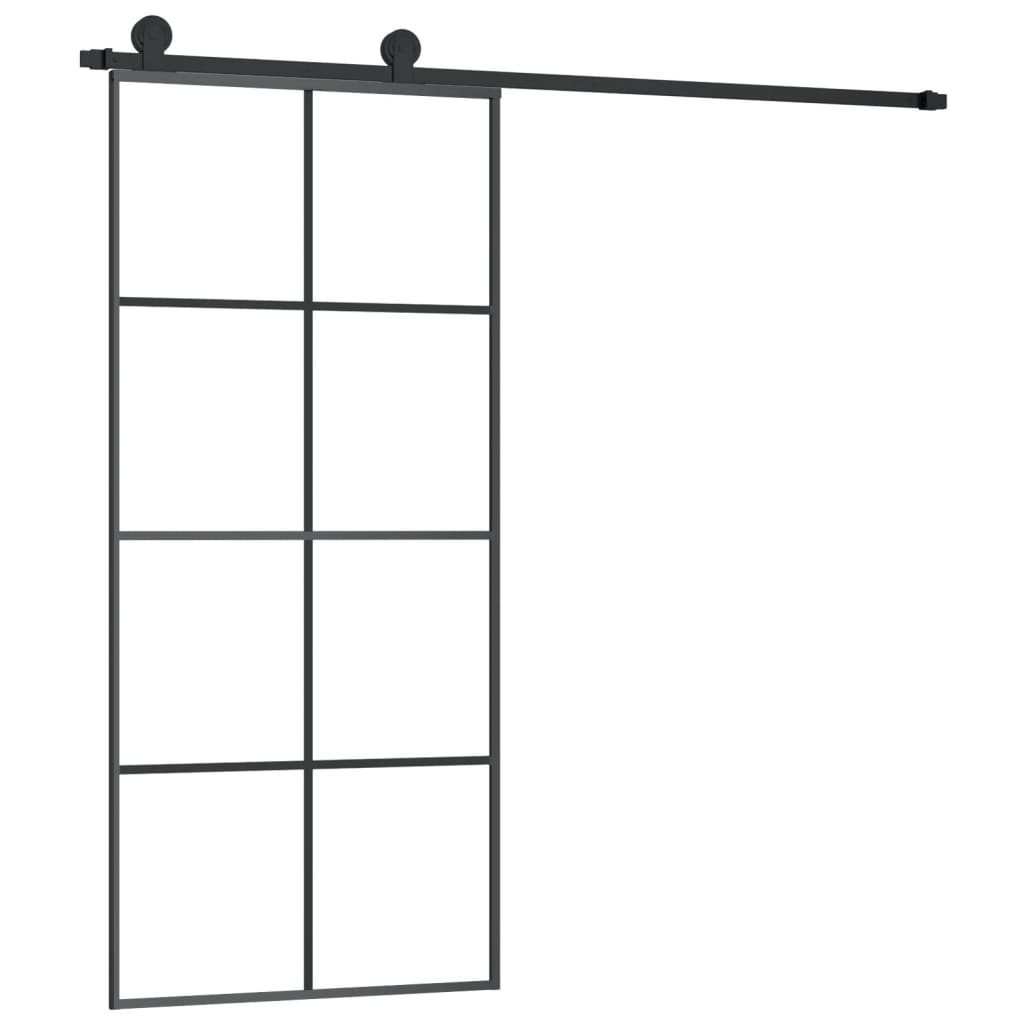 vidaXL Porte coulissante avec kit de quincaillerie 90x205 cm Verre ESG