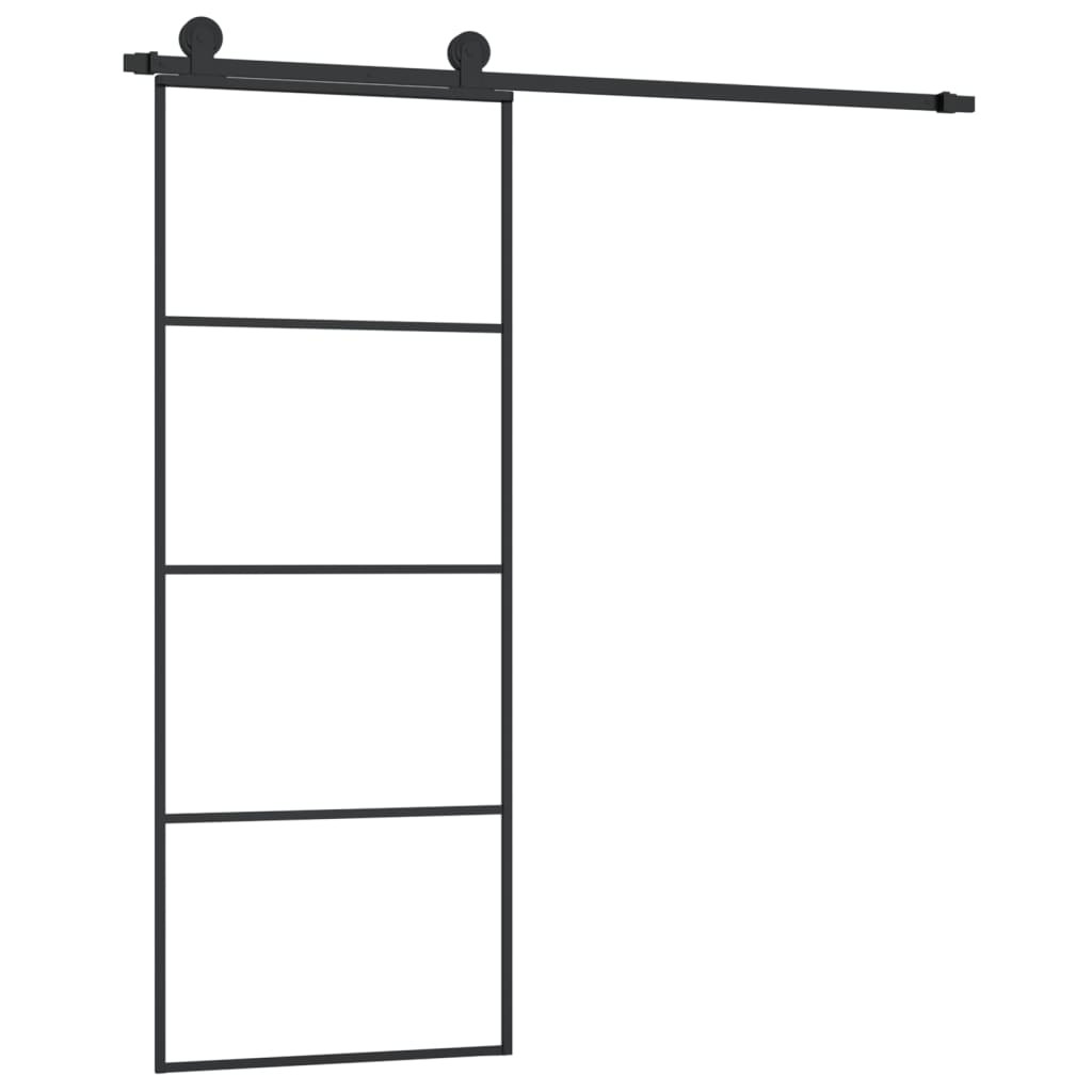 vidaXL Porte coulissante avec kit de quincaillerie 76x205 cm Verre ESG
