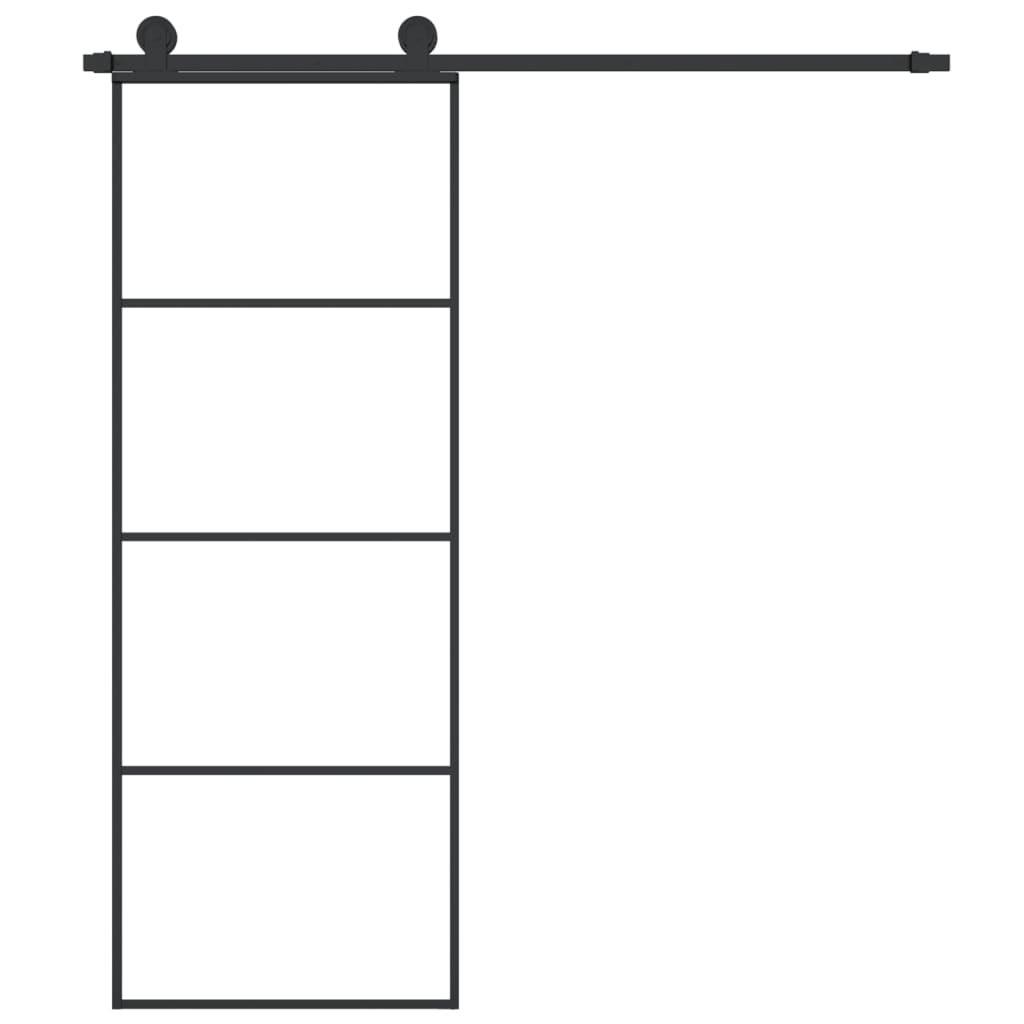 vidaXL Porte coulissante avec kit de quincaillerie 76x205 cm Verre ESG