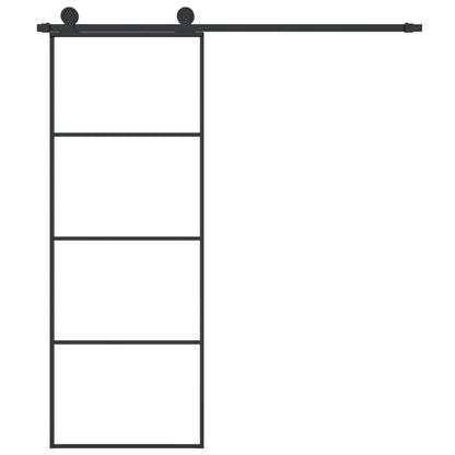 vidaXL Porte coulissante avec kit de quincaillerie 76x205 cm Verre ESG