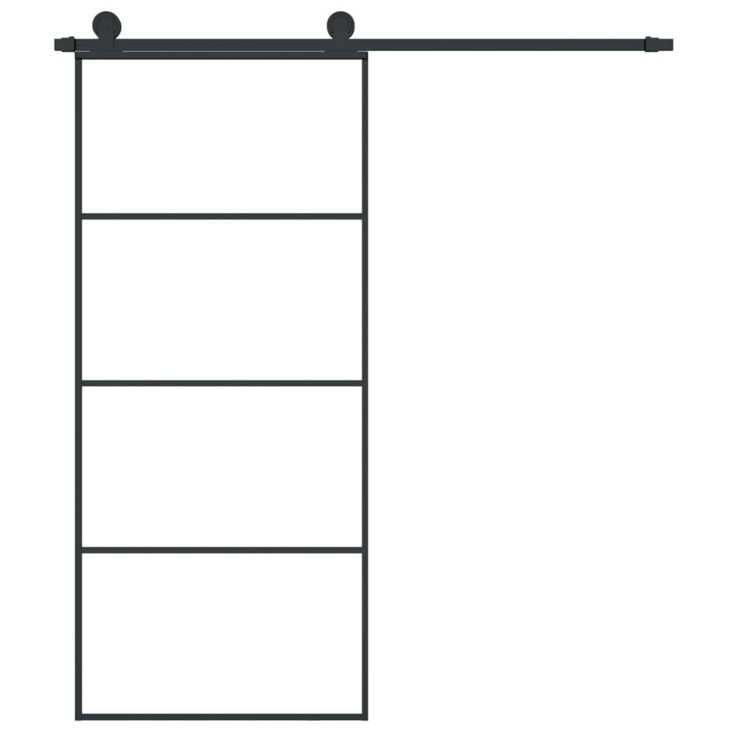 vidaXL Porte coulissante avec kit de quincaillerie 90x205 cm Verre ESG
