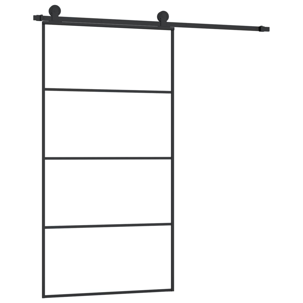 vidaXL Porte coulissante et kit de quincaillerie 102,5x205cm Verre ESG