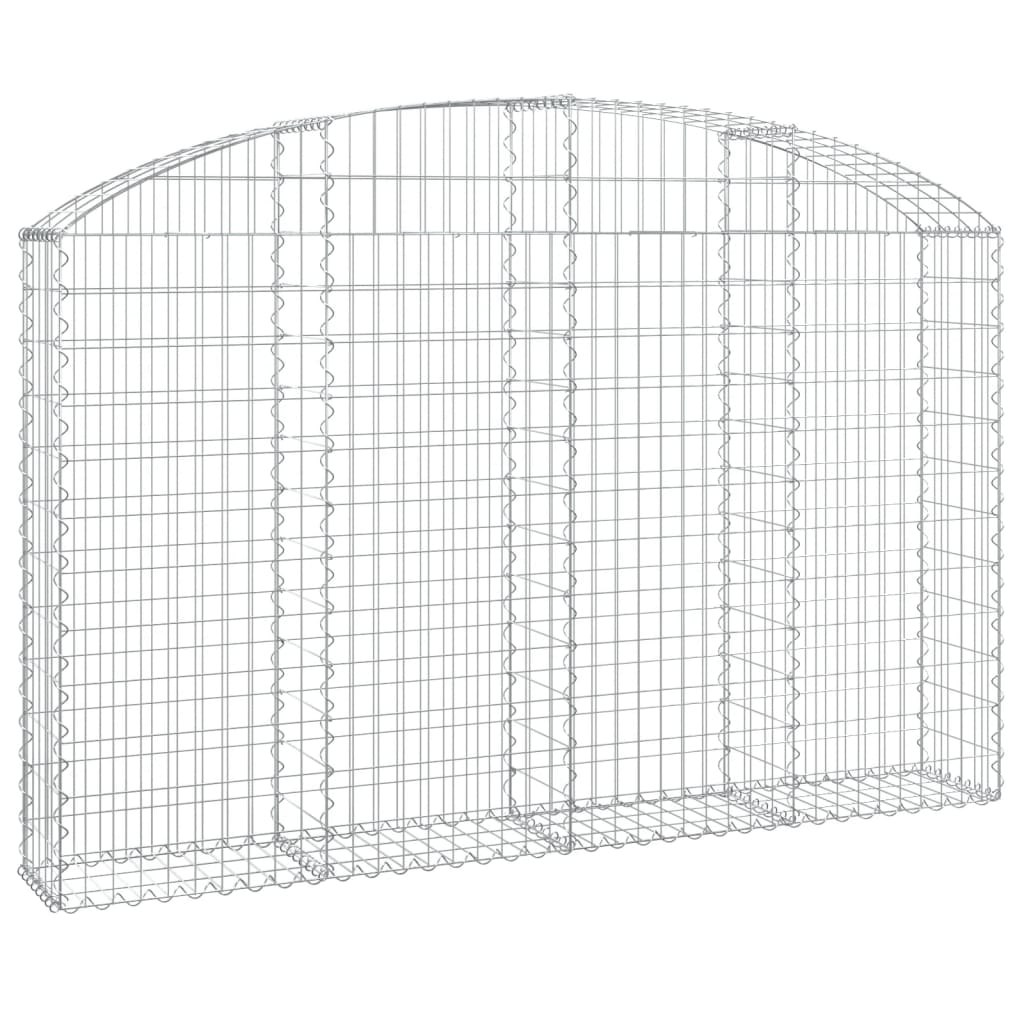 vidaXL Panier de gabions arqué 200x30x120/140 cm Fer galvanisé