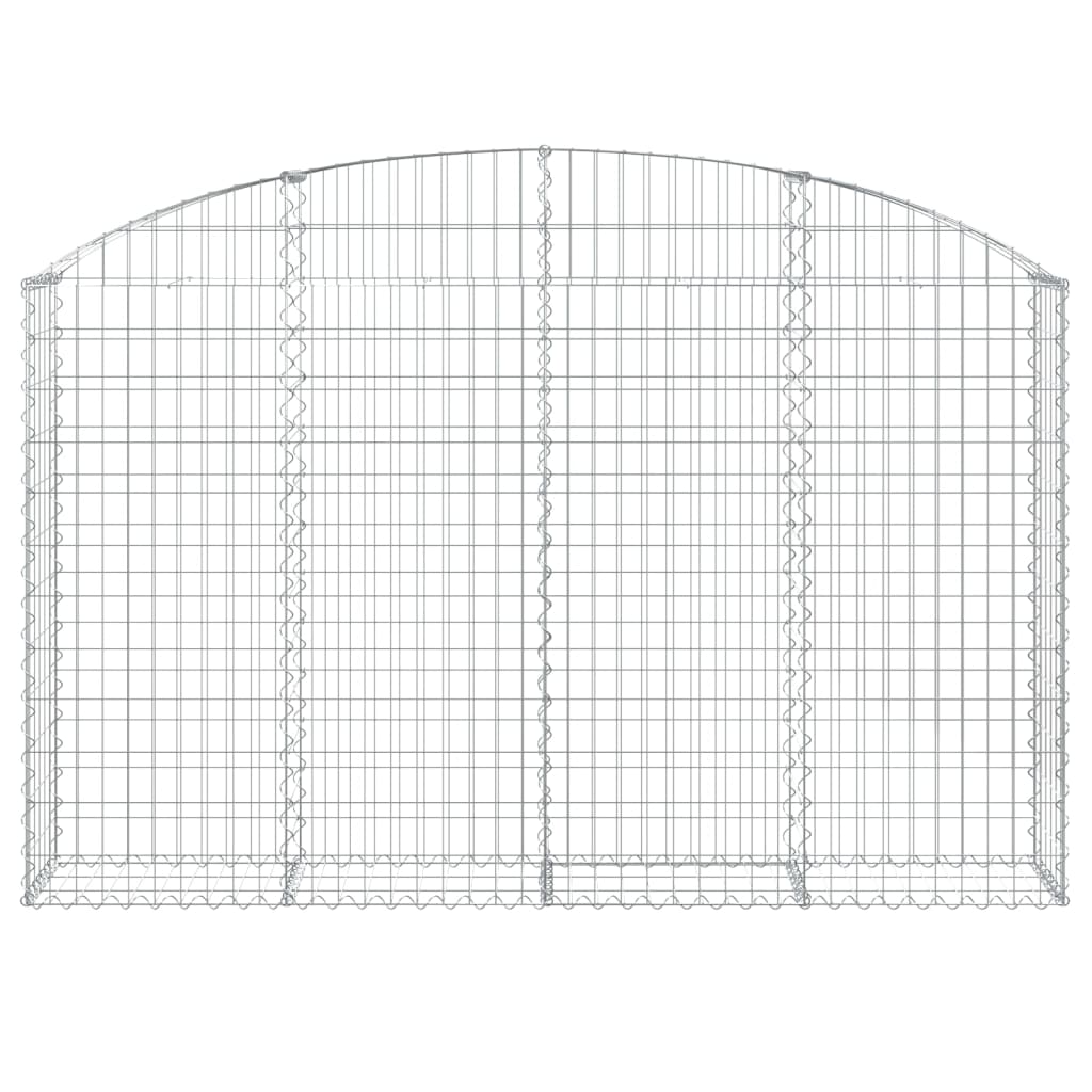 vidaXL Panier de gabions arqué 200x30x120/140 cm Fer galvanisé