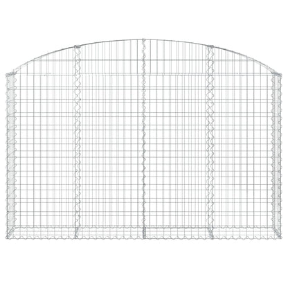 vidaXL Panier de gabions arqué 200x30x120/140 cm Fer galvanisé
