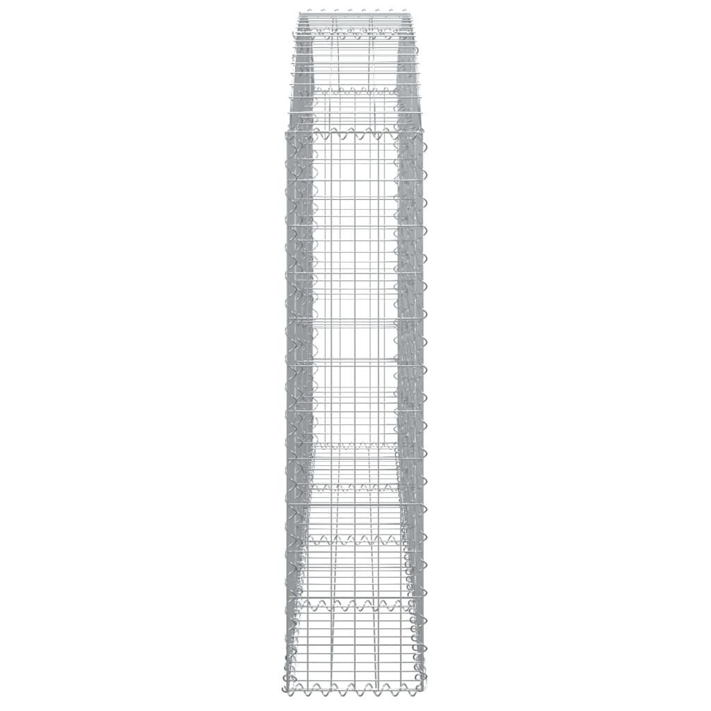 vidaXL Panier de gabions arqué 200x30x120/140 cm Fer galvanisé