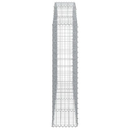 vidaXL Panier de gabions arqué 200x30x120/140 cm Fer galvanisé