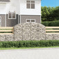 vidaXL Panier de gabions arqué 200x30x120/140 cm Fer galvanisé