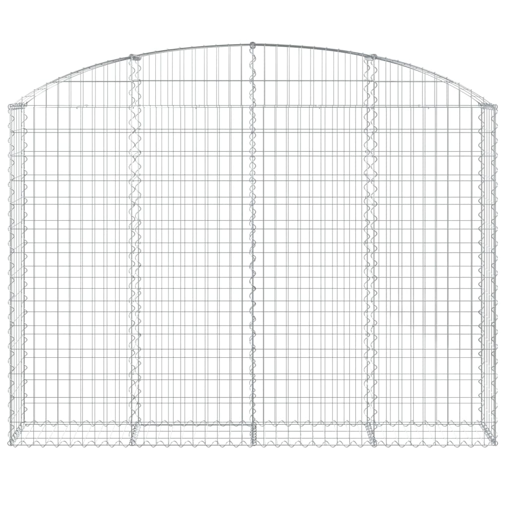 vidaXL Panier de gabions arqué 200x30x140/160 cm Fer galvanisé