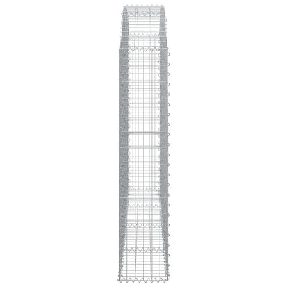 vidaXL Panier de gabions arqué 200x30x140/160 cm Fer galvanisé