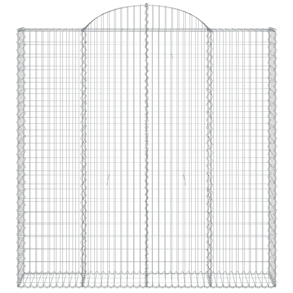 vidaXL Panier de gabions arqué 200x30x200/220 cm Fer galvanisé