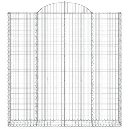 vidaXL Panier de gabions arqué 200x30x200/220 cm Fer galvanisé