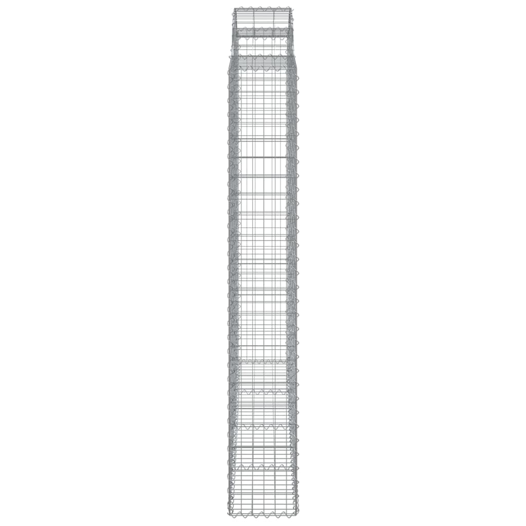vidaXL Panier de gabions arqué 200x30x200/220 cm Fer galvanisé