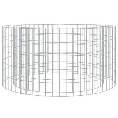 vidaXL Foyer en gabion Ø 100 cm fer galvanisé