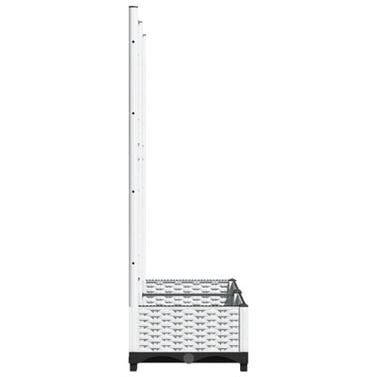 vidaXL Jardinière avec treillis Blanc 80x40x121,5 cm PP