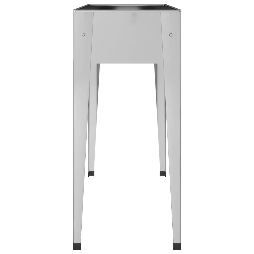 vidaXL Jardinières 2 pcs Acier galvanisé