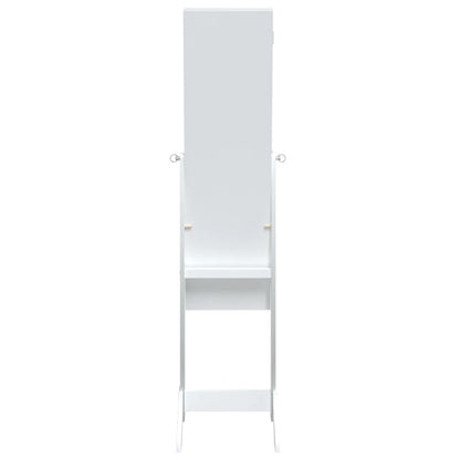 vidaXL Miroir sur pied blanc avec LED blanc 34x37x146 cm