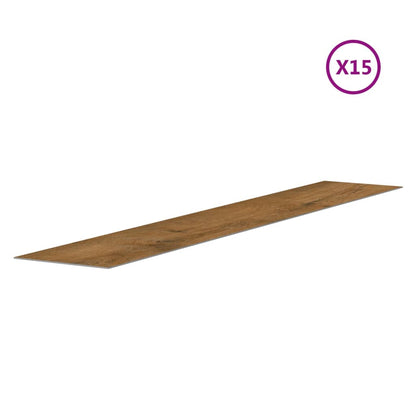 vidaXL Panneaux muraux Aspect bois Marron PVC 2,06 m²