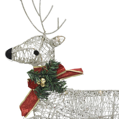 vidaXL Rennes de Noël 4 pcs Doré 80 LED
