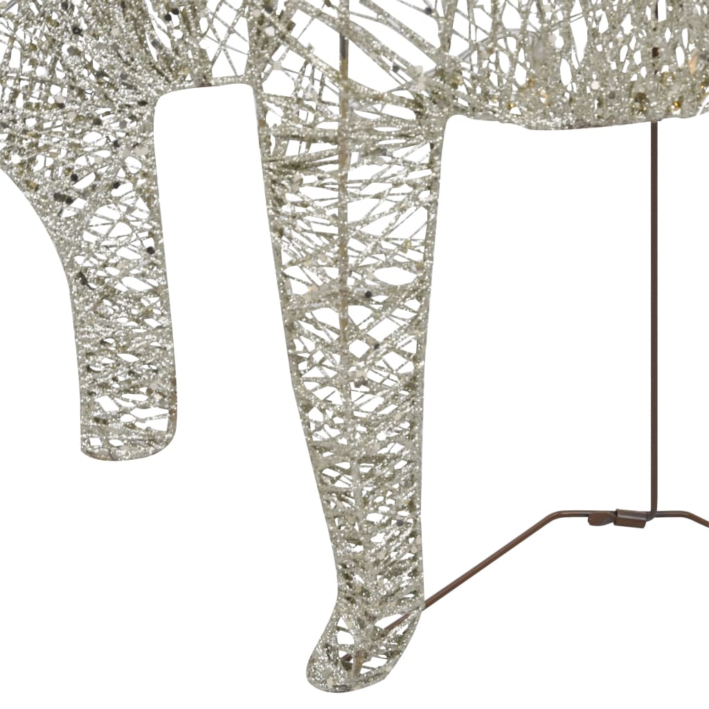 vidaXL Rennes de Noël 4 pcs Doré 80 LED