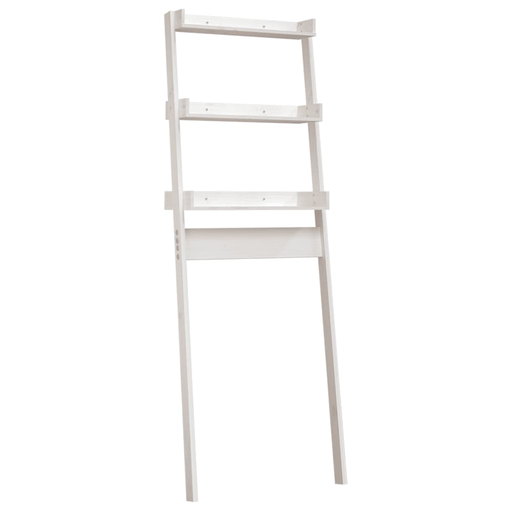 vidaXL Étagère de toilette Blanc 63,5x32x179 cm Bois de pin massif