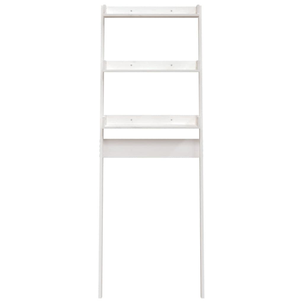 vidaXL Étagère de toilette Blanc 63,5x32x179 cm Bois de pin massif
