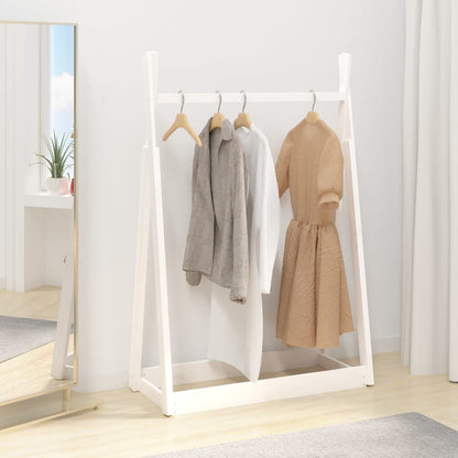 vidaXL Porte-vêtements Blanc 100x45x150 cm Bois de pin massif