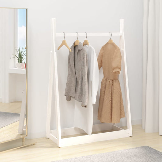 vidaXL Porte-vêtements Blanc 100x45x150 cm Bois de pin massif