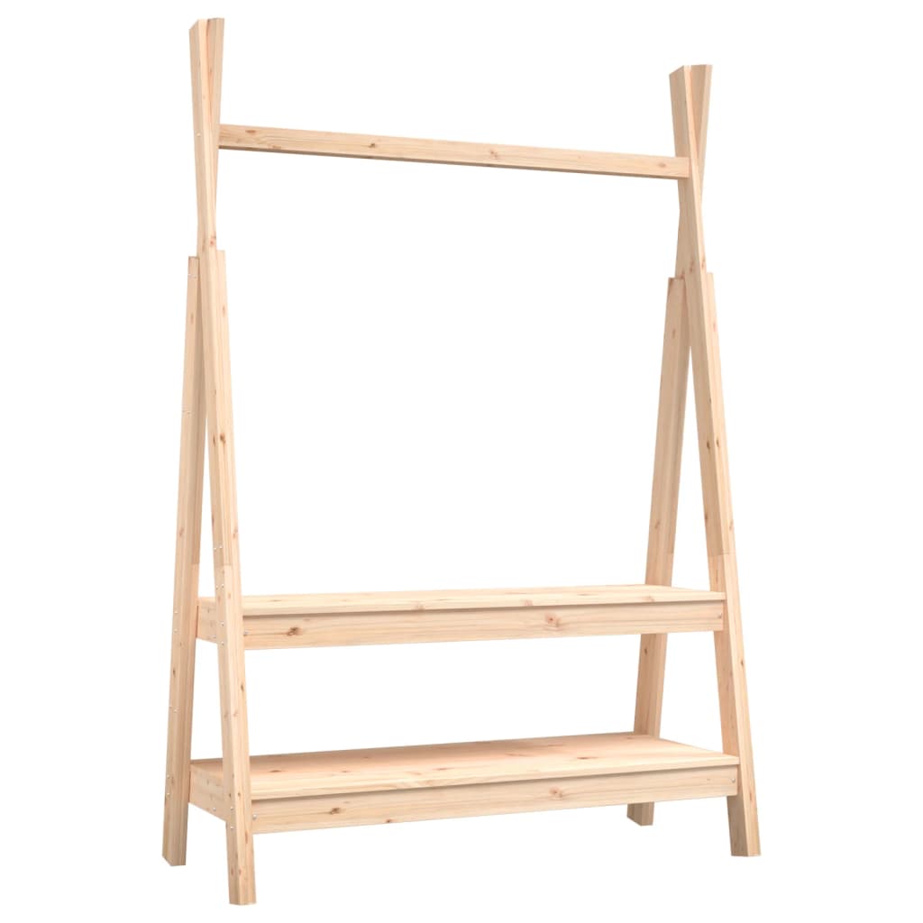 vidaXL Porte-vêtements 100x45,5x150 cm Bois de pin massif
