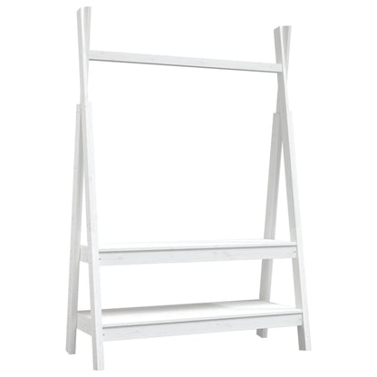 vidaXL Porte-vêtements Blanc 100x45,5x150 cm Bois de pin massif