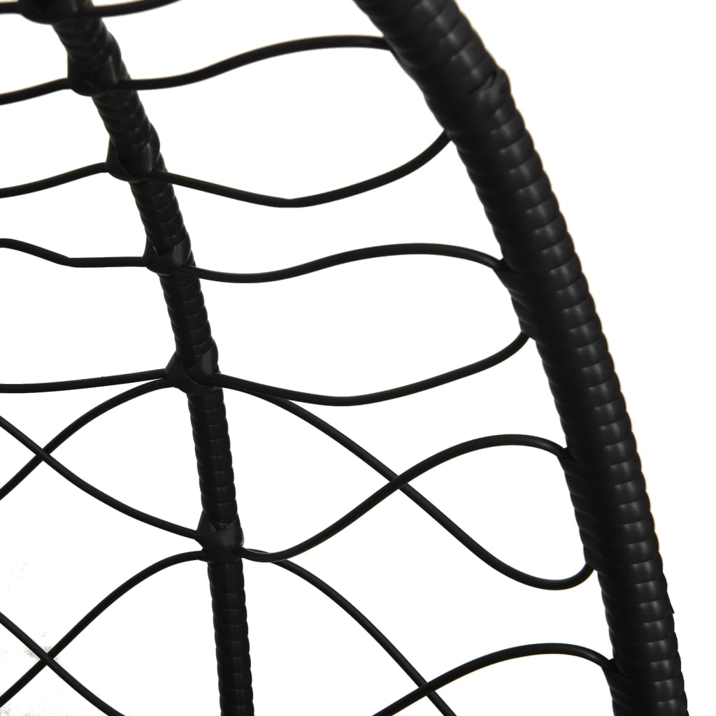 vidaXL Chaise suspendue en forme d'œuf avec coussin Anthracite
