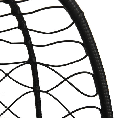 vidaXL Chaise suspendue en forme d'œuf avec coussin Anthracite