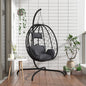 vidaXL Chaise suspendue en forme d'œuf avec coussin Anthracite