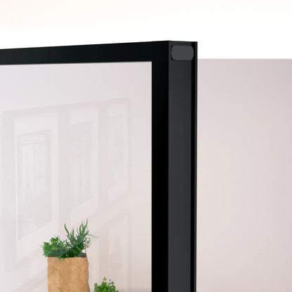 vidaXL Porte d'intérieur Noir 102x201,5 cm Trempé verre aluminium fin