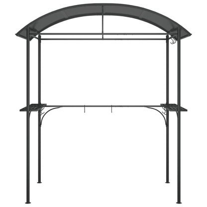 vidaXL Gazebo BBQ et étagères latérales anthracite 220x115x230cm acier