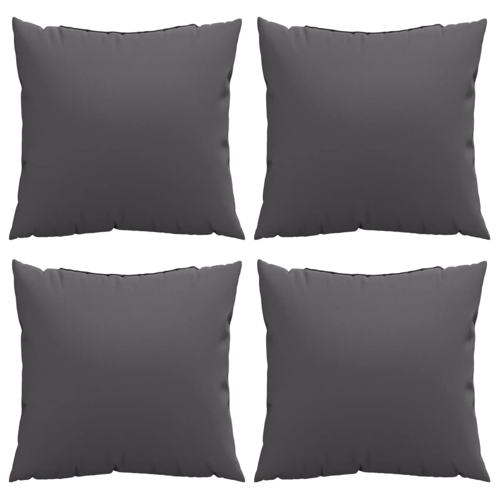 vidaXL Coussins de canapé 4 pcs anthracite 40x40 cm tissu