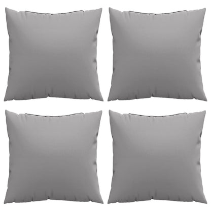 vidaXL Coussins de canapé lot de 4 gris 50x50 cm tissu